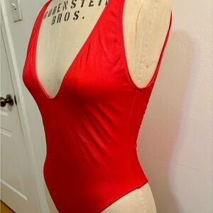 SOLID & STRIPED Red Swimsuit
